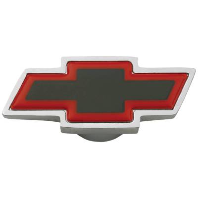 Proform - Carburetor Air Cleaner Center Nut - Large Chevy Bowtie Style - Black Center w/ Red - Image 1