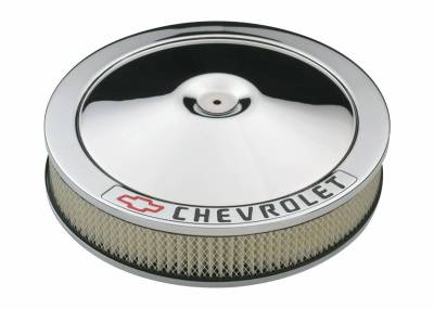 Proform - Carburetor Air Cleaner Kit - 14 Inch Diameter - 'Chevrolet' Lettering - Chrome - Image 1