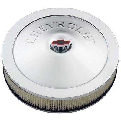 Proform - Engine Air Cleaner Kit - 14 Inch Diam - Chrome - Chevy Lettering with Bowtie Nut - Image 1
