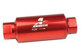 Aeromotive Fuel System - Filter In-Line AN-10 size, 40 micron stainless steel element, Red Anodize Finish - 12335 - Image 1