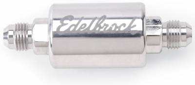 Edelbrock - High Flow Billet Aluminum Fuel Filter in Polished Finish - 8129 - Image 1