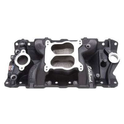 Edelbrock - Performer Air-Gap Intake Manifold for 1955-86 Small-Block Chevy, Black Finish - 26013 - Image 1