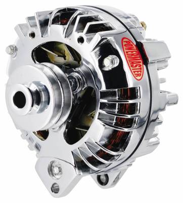 Powermaster - Powermaster Alternator Chrysler Chrome 100A 2V Pulley Squareback Double Field Ext Regulated - 17509 - Image 1