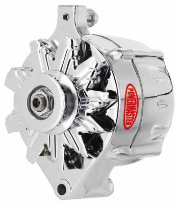 Powermaster - Powermaster Alternator Ford Upgrade Chrome 100A Smooth Look 1V Pulley 1-Wire - 8-37101 - Image 1