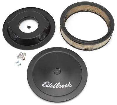 Edelbrock - Pro-Flo Black 14" Round Air Cleaner with 3" Paper Element (Deep Flange) - 1223 - Image 1