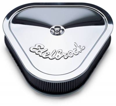 Edelbrock - Pro-Flo Chrome Triangular Air Cleaner with 2.5" Cotton Element - 1222 - Image 1