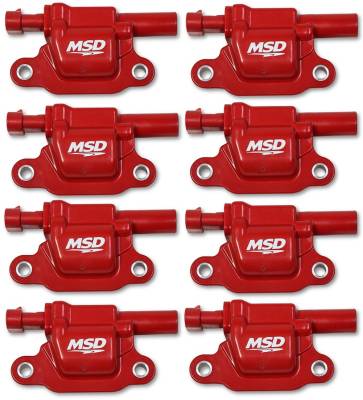 MSD - Coils, Red, Square, '14 & up GM V8, 8-pk - 82668 - Image 1