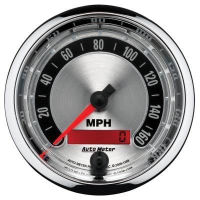 AutoMeter - GAUGE, SPEEDOMETER, 3 3/8", 160MPH, ELEC. PROGRAMMABLE, AMERICAN MUSCLE - 1288 - Image 1