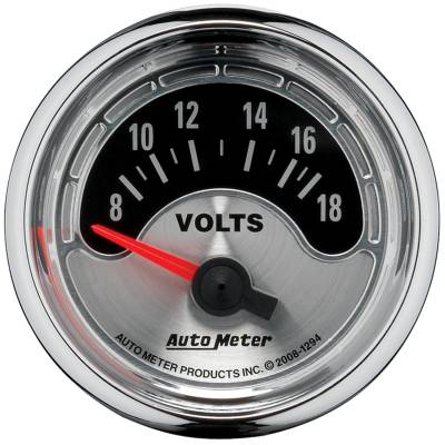 AutoMeter - GAUGE, VOLTMETER, 2 1/16", 18V, ELEC, AMERICAN MUSCLE - 1294 - Image 1