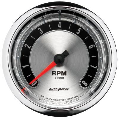AutoMeter - GAUGE, TACHOMETER, 3 3/8", 8K RPM, IN-DASH, AMERICAN MUSCLE - 1298 - Image 1