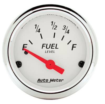 AutoMeter - GAUGE, FUEL LEVEL, 2 1/16", 73OE TO 10OF, ELEC, ARCTIC WHITE - 1316 - Image 1