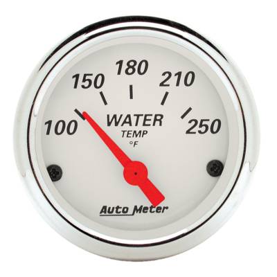 AutoMeter - GAUGE, WATER TEMP, 2 1/16", 250?F, ELEC, ARCTIC WHITE - 1337 - Image 1