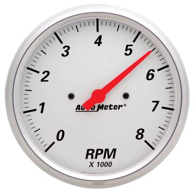 AutoMeter - GAUGE, TACHOMETER, 5", 8K RPM, IN-DASH, ARCTIC WHITE - 1399 - Image 1