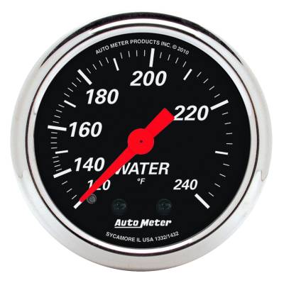 AutoMeter - GAUGE, WATER TEMP, 2 1/16", 120-240?F, MECH, DESIGNER BLACK - 1432 - Image 1