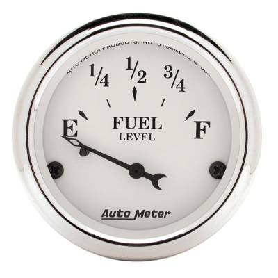 AutoMeter - GAUGE, FUEL LEVEL, 2 1/16", 73OE TO 10OF, ELEC, OLD TYME WHITE - 1605 - Image 1