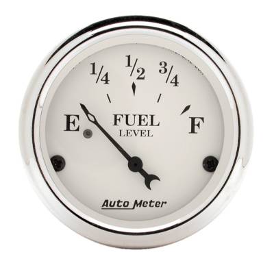 AutoMeter - GAUGE, FUEL LEVEL, 2 1/16", 240OE TO 33OF, ELEC, OLD TYME WHITE - 1606 - Image 1