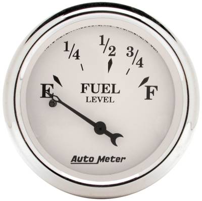 AutoMeter - GAUGE, FUEL LEVEL, 2 1/16", 0OE TO 30OF, ELEC, OLD TYME WHITE - 1607 - Image 1