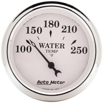 AutoMeter - GAUGE, WATER TEMP, 2 1/16", 250?F, ELEC, OLD TYME WHITE - 1638 - Image 1