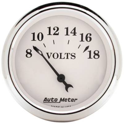 AutoMeter - GAUGE, VOLTMETER, 2 1/16", 18V, ELEC, OLD TYME WHITE - 1692 - Image 1