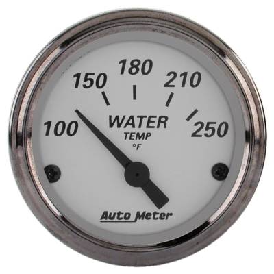 AutoMeter - GAUGE, WATER TEMP, 2 1/16", 250?F, ELEC, AMERICAN PLATINUM - 1938 - Image 1