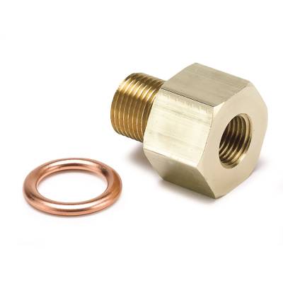 AutoMeter - FITTING, ADAPTER, METRIC, M12X1 MALE TO 1/8" NPTF FEMALE, BRASS - 2266 - Image 1
