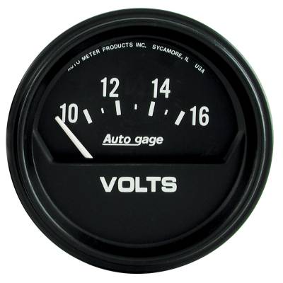 AutoMeter - GAUGE, VOLTMETER, 2 5/8", 16V, ELEC, BLACK, AUTOGAGE - 2319 - Image 1