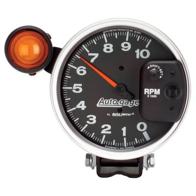 AutoMeter - GAUGE, TACHOMETER, 5", 10K RPM, PEDESTAL W/ EXT. SHIFT-LITE, BLACK, AUTO GAGE - 233904 - Image 1
