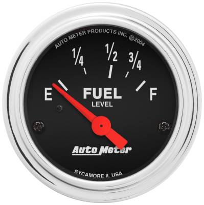 AutoMeter - GAUGE, FUEL LEVEL, 2 1/16", 73OE TO 10OF, ELEC, TRADITIONAL CHROME - 2515 - Image 1