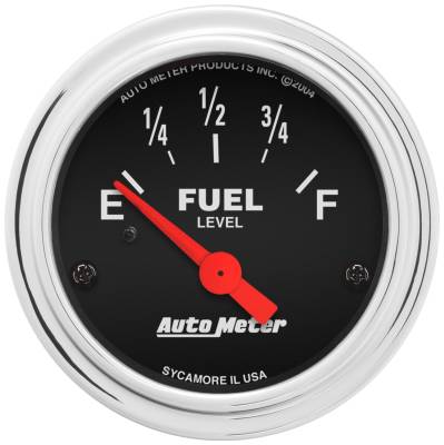 AutoMeter - GAUGE, FUEL LEVEL, 2 1/16", 240OE TO 33OF, ELEC, TRADITIONAL CHROME - 2516 - Image 1