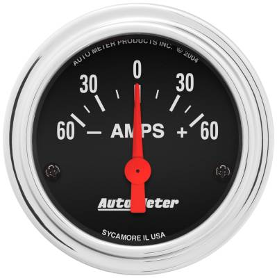 AutoMeter - GAUGE, AMMETER, 2 1/16", 60A, ELECTRIC, TRADITIONAL CHROME - 2586 - Image 1