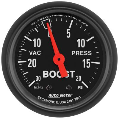 AutoMeter - GAUGE, VAC/BOOST, 2 1/16", 30INHG-20PSI, MECHANICAL, Z-SERIES - 2601 - Image 1