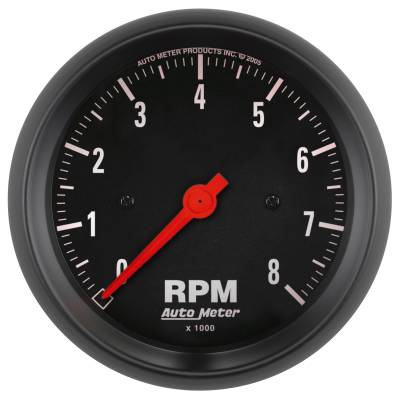 AutoMeter - GAUGE, TACHOMETER, 3 3/8", 8K RPM, IN-DASH, Z-SERIES - 2699 - Image 1