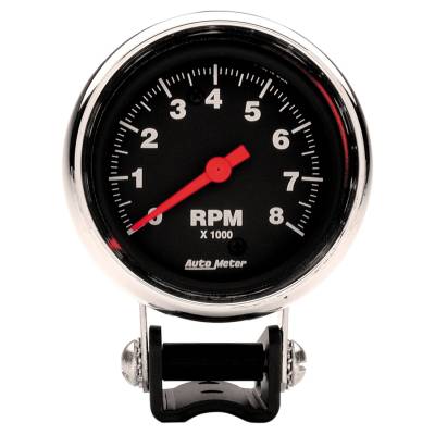 AutoMeter - GAUGE, TACHOMETER, 2 5/8", 8K RPM, PEDESTAL, TRADITIONAL CHROME - 2893 - Image 1