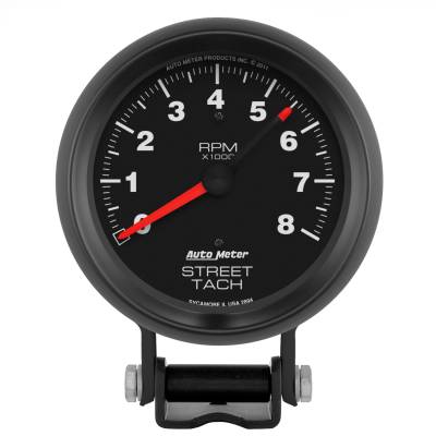 AutoMeter - GAUGE, TACHOMETER, 3 3/4", 8K RPM, PEDESTAL W/RED LINE, Z-SERIES - 2894 - Image 1