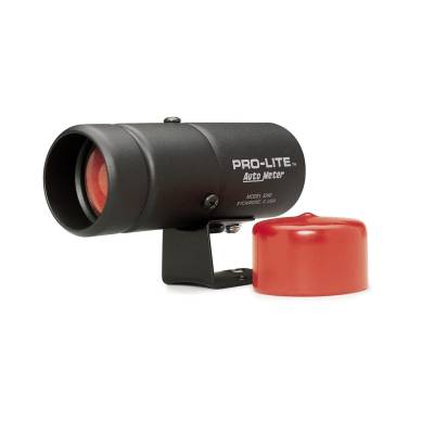 AutoMeter - WARNING LIGHT, BLACK PRO-LITE, INCL. RED LENS & NIGHT COVER - 3240 - Image 1