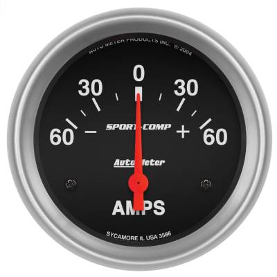AutoMeter - GAUGE, AMMETER, 2 5/8", 60A, ELECTRIC, SPORT-COMP - 3586 - Image 1