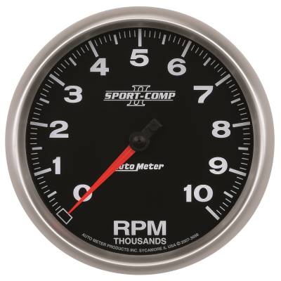 AutoMeter - GAUGE, TACHOMETER, 5", 10K RPM, IN-DASH, SPORT-COMP II - 3698 - Image 1