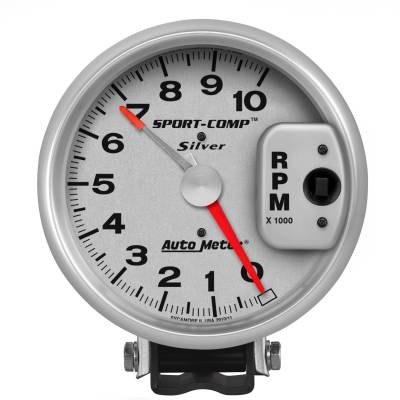 AutoMeter - GAUGE, TACHOMETER, 5", 10K RPM, PEDESTAL W/ RED LINE, ULTRA-LITE - 3910 - Image 1