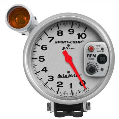 AutoMeter - GAUGE, TACHOMETER, 5", 10K RPM, PEDESTAL W/ EXT. SHIFT-LITE, ULTRA-LITE - 3911 - Image 1