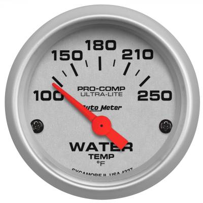 AutoMeter - GAUGE, WATER TEMP, 2 1/16", 100-250?F, ELECTRIC, ULTRA-LITE - 4337 - Image 1