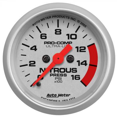 AutoMeter - GAUGE, NITROUS PRESSURE, 2 1/16", 1600PSI, DIGITAL STEPPER MOTOR, ULTRA-LITE - 4374 - Image 1