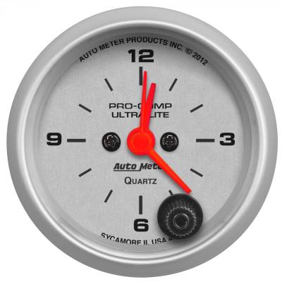 AutoMeter - GAUGE, CLOCK, 2 1/16", 12HR, ANALOG, ULTRA-LITE - 4385 - Image 1