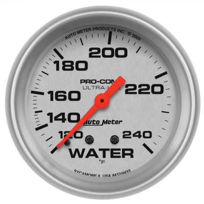 AutoMeter - GAUGE, WATER TEMP, 2 5/8", 120-240?F, MECHANICAL, ULTRA-LITE - 4432 - Image 1