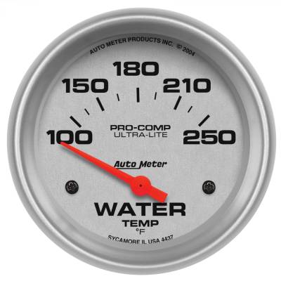 AutoMeter - GAUGE, WATER TEMP, 2 5/8", 100-250?F, ELECTRIC, ULTRA-LITE - 4437 - Image 1