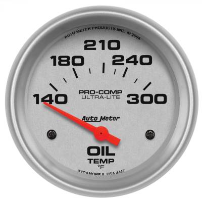 AutoMeter - GAUGE, OIL TEMP, 2 5/8", 140-300?F, ELECTRIC, ULTRA-LITE - 4447 - Image 1