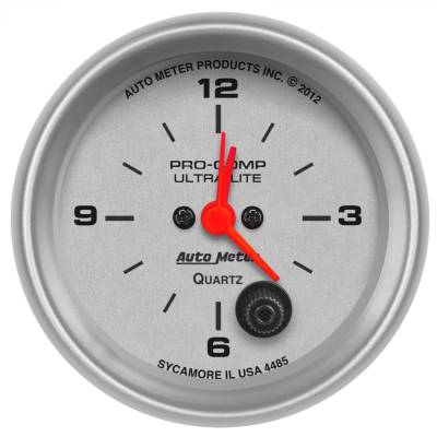 AutoMeter - GAUGE, CLOCK, 2 5/8", 12HR, ANALOG, ULTRA-LITE - 4485 - Image 1