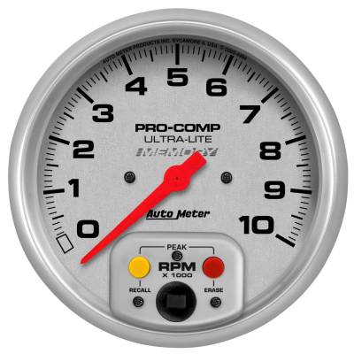 AutoMeter - GAUGE, TACHOMETER, 5", 10K RPM, IN-DASH W/PEAK RPM MEMORY, ULTRA-LITE - 4494 - Image 1