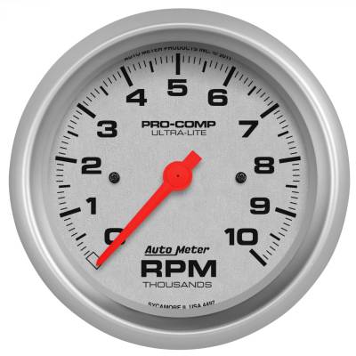 AutoMeter - GAUGE, TACHOMETER, 3 3/8", 10K RPM, IN-DASH, ULTRA-LITE - 4497 - Image 1