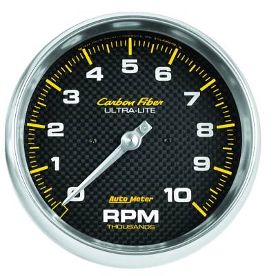 AutoMeter - GAUGE, TACHOMETER, 5", 10K RPM, IN-DASH, CARBON FIBER - 4898 - Image 1