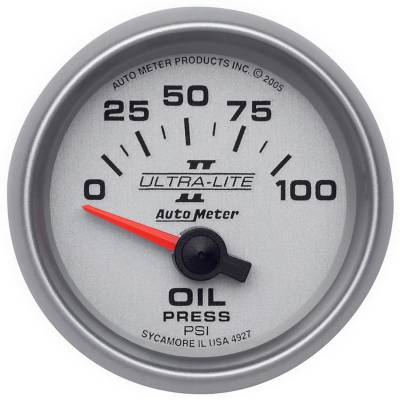 AutoMeter - GAUGE, OIL PRESSURE, 2 1/16", 100PSI, ELECTRIC, ULTRA-LITE II - 4927 - Image 1